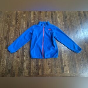 The North Face Kids Jacket in Blue with Orange Zipper